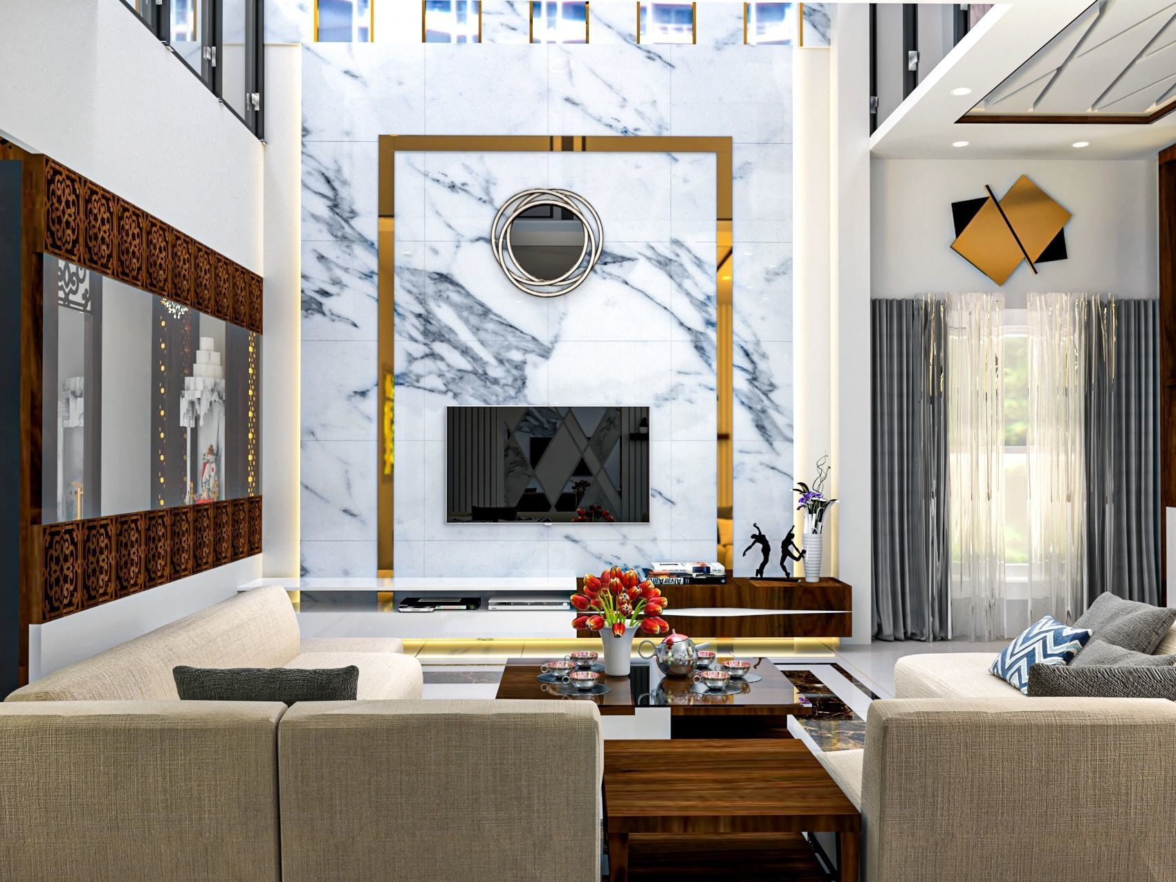 4BHK Modular Interior 3D model_8