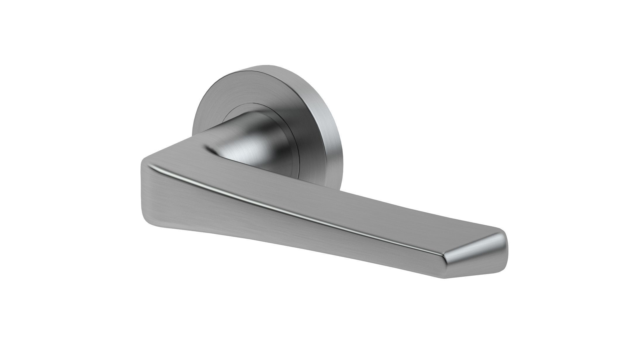 Zoo Hardware Satin Stainless Steel Door Handle 3D model_4