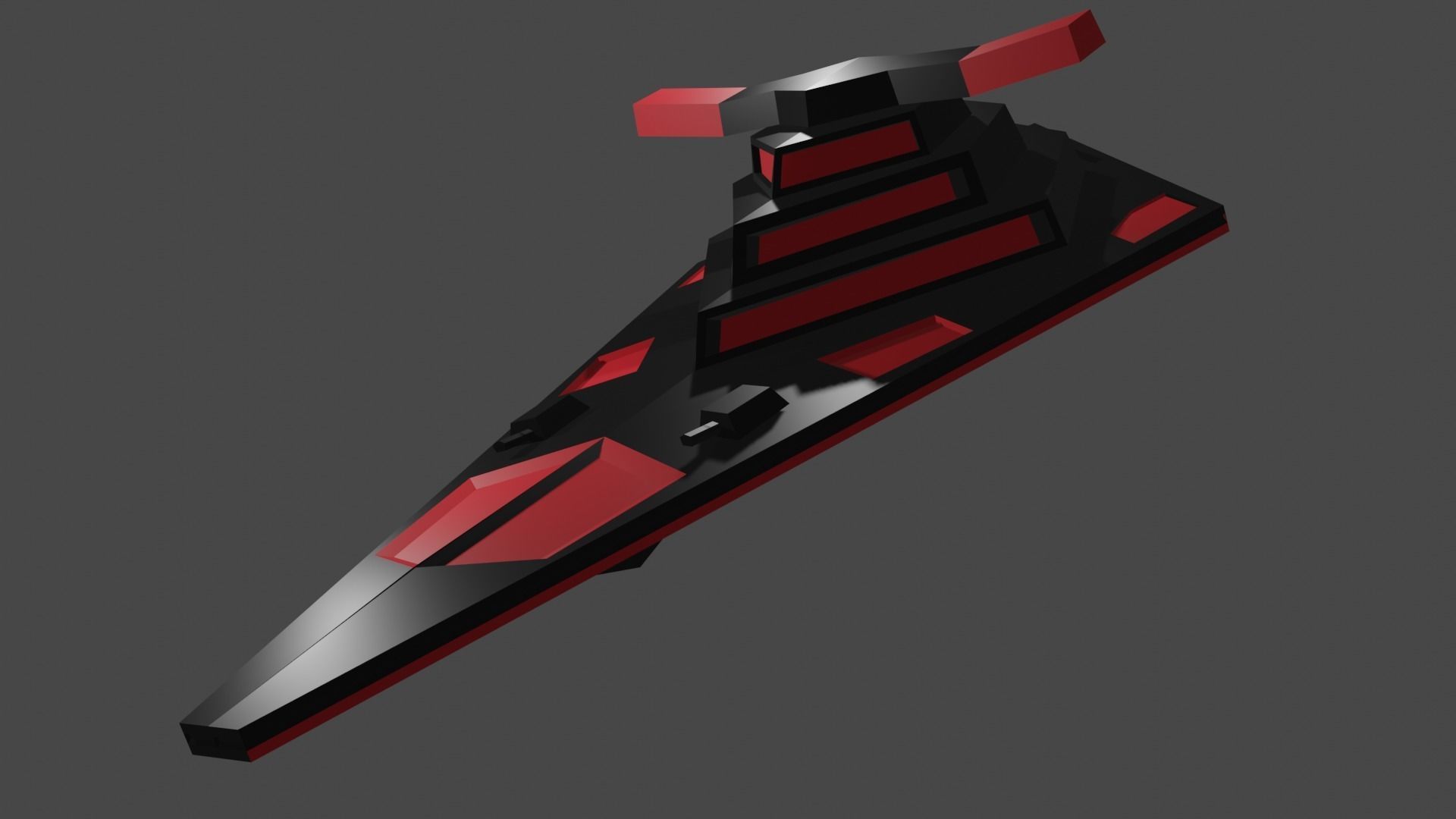 Starship triangular object 3D model_3