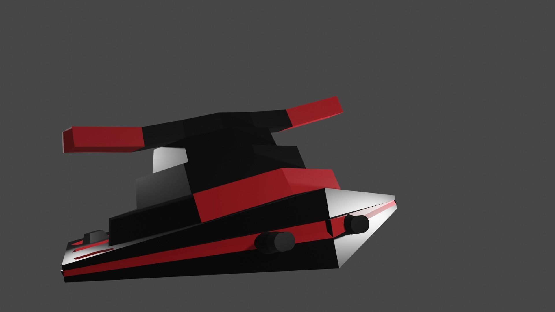 Starship triangular object 3D model_6