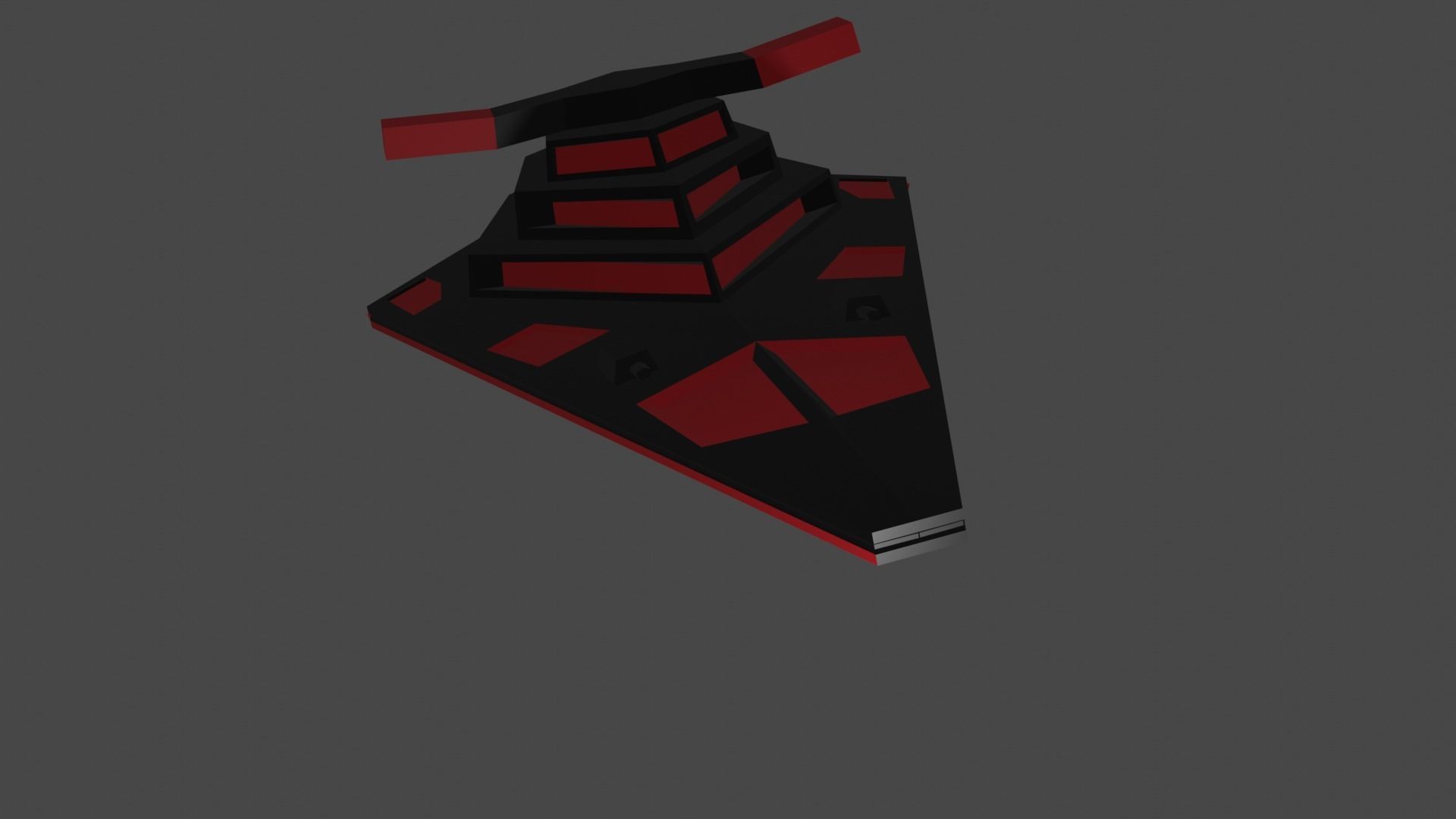 Starship triangular object 3D model_8