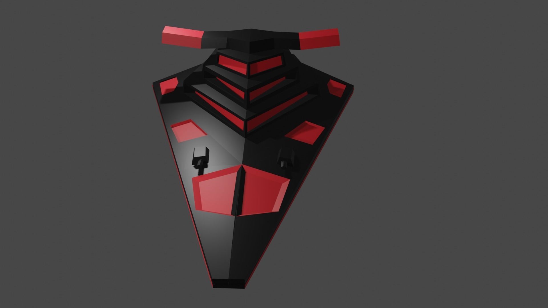 Starship triangular object 3D model_2