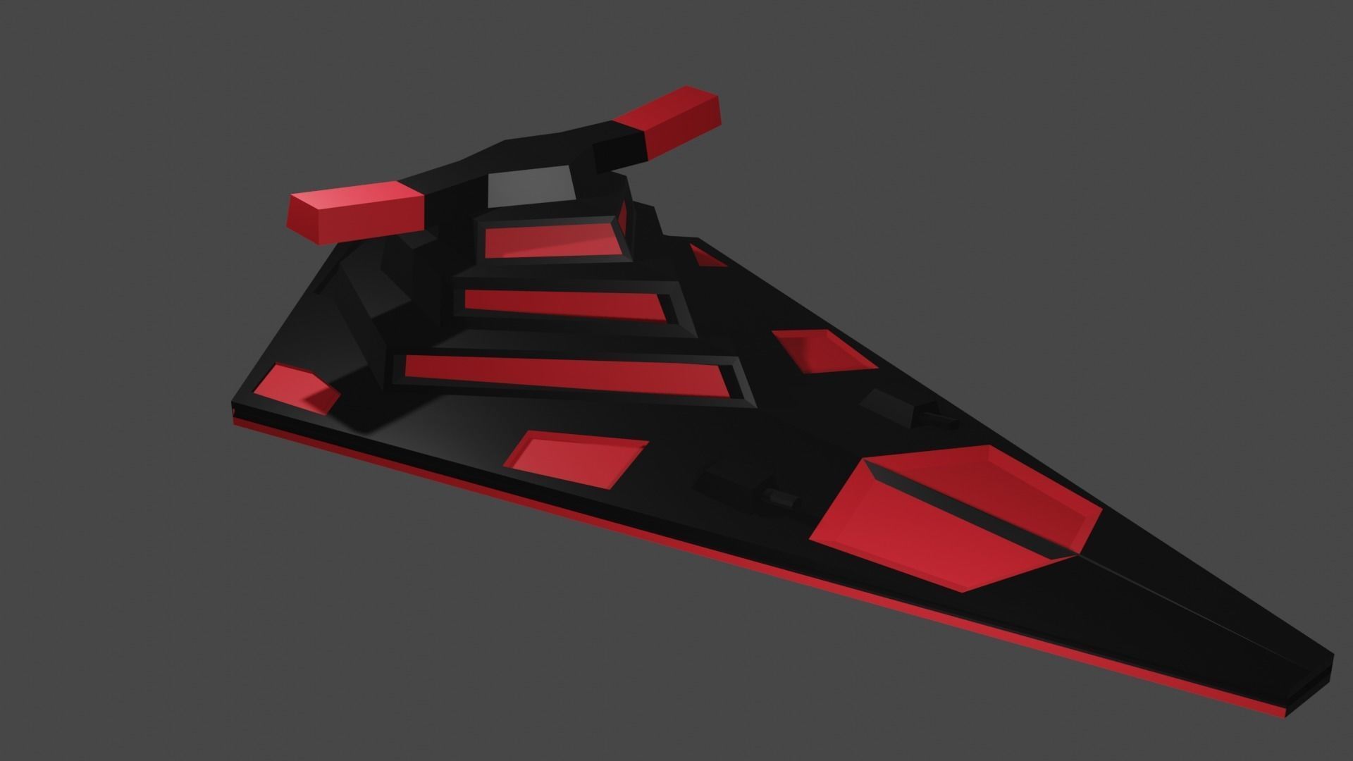 Starship triangular object 3D model_1