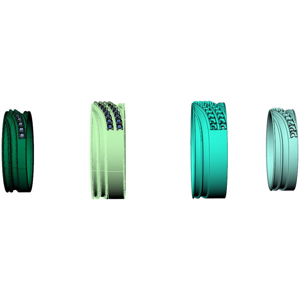 Band Wave Pave Ring 3D print model_12