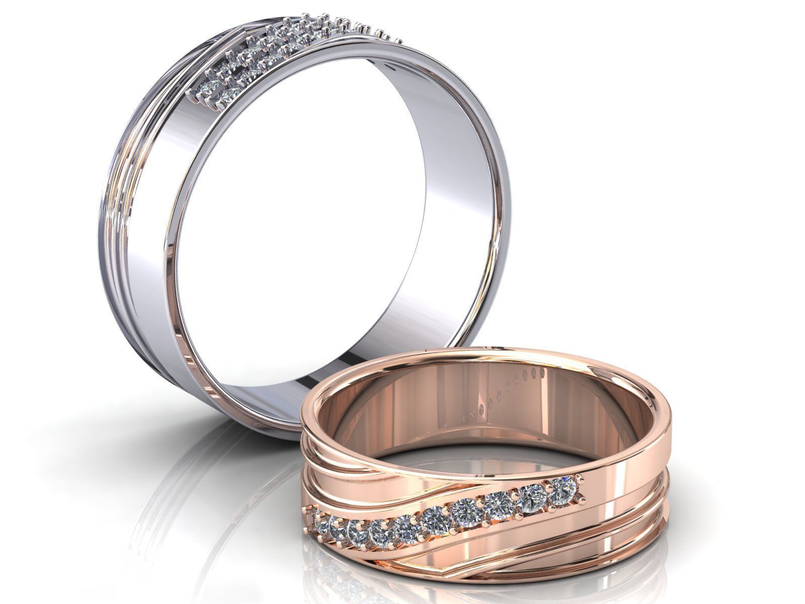 Band Wave Pave Ring 3D print model_6