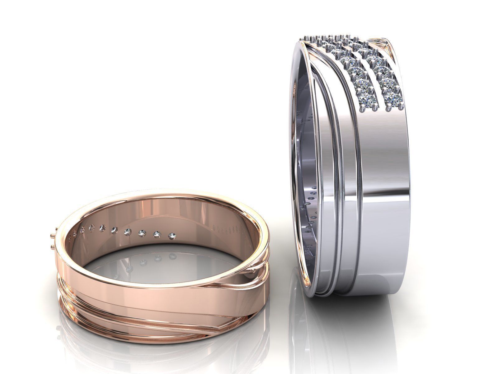 Band Wave Pave Ring 3D print model_5