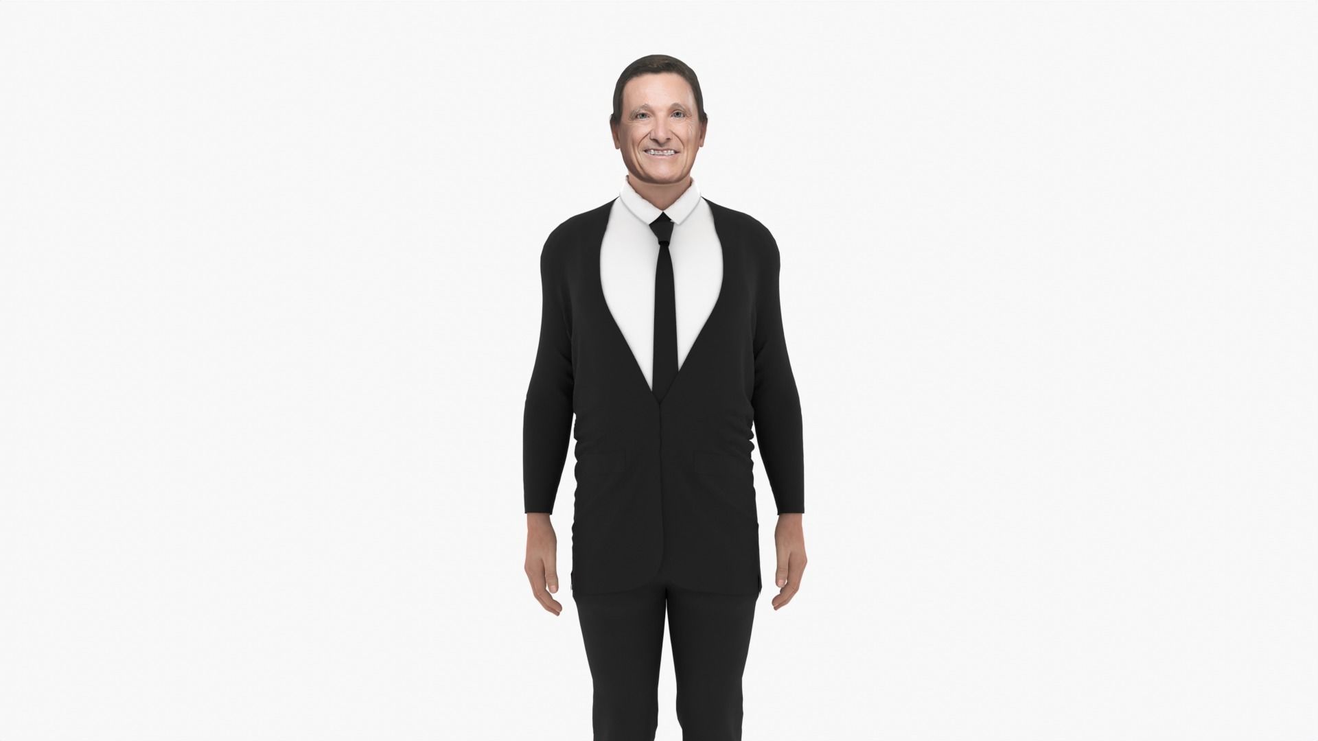 Maury Povich Low-poly 3D model_1