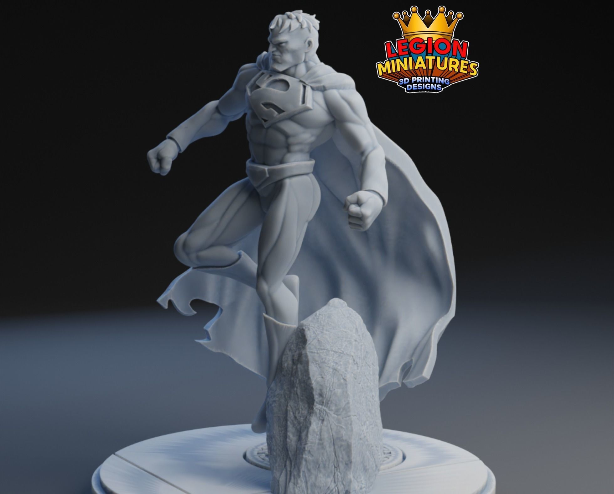 Marvel crisis protocol Bizarro presupported included 3D print model_2