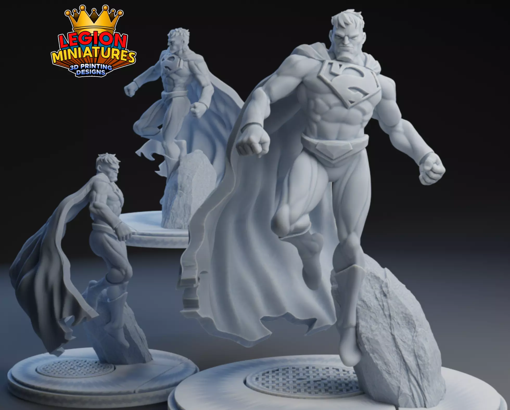 Marvel crisis protocol Bizarro presupported included 3D print model_0