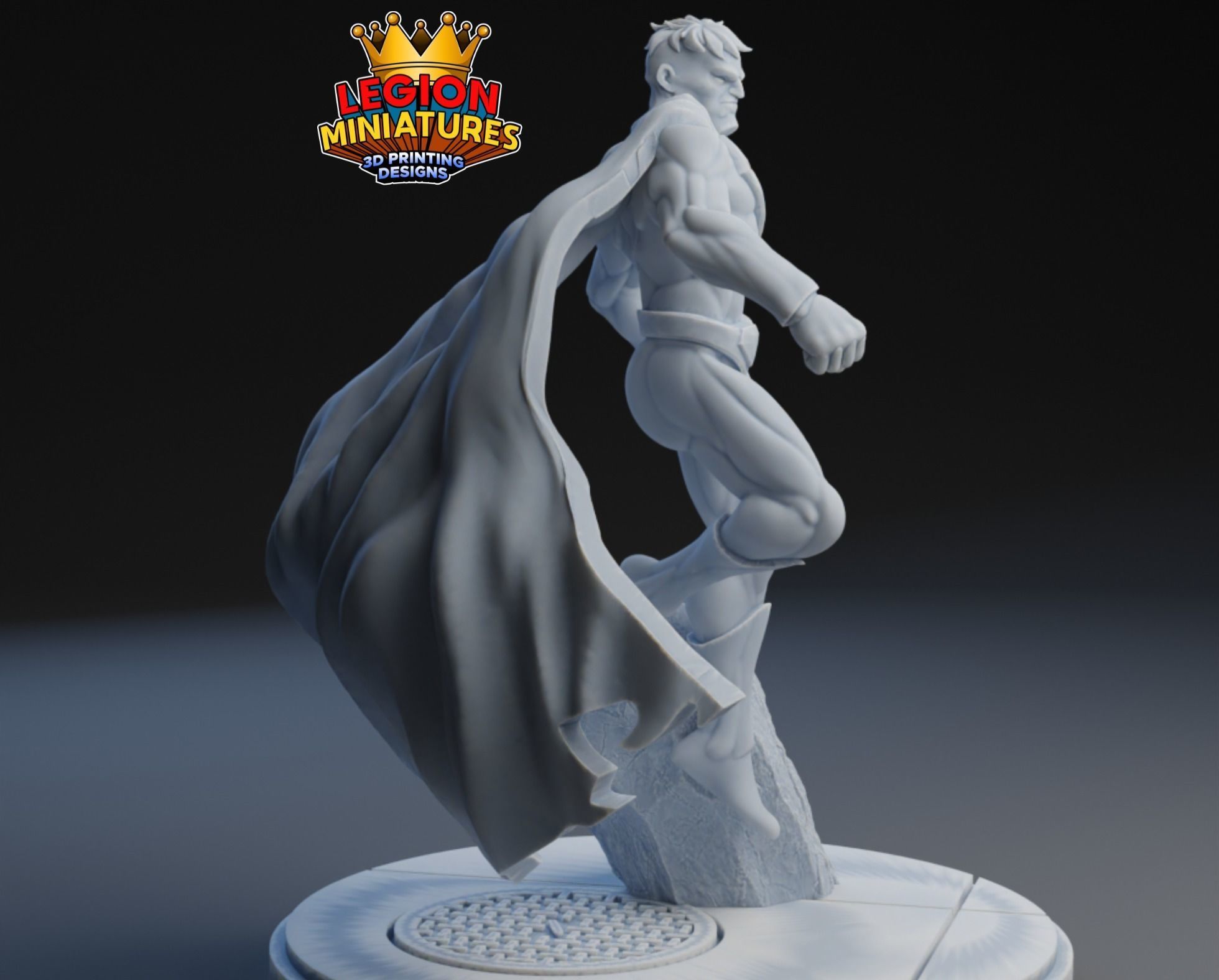 Marvel crisis protocol Bizarro presupported included 3D print model_1