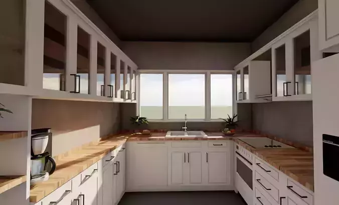 Classic Kitchen U Shape