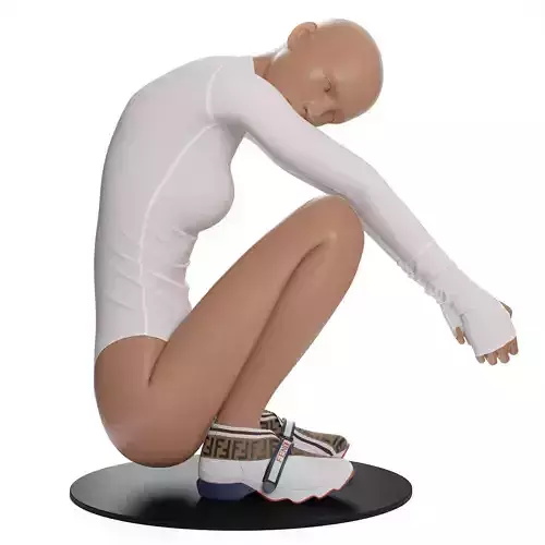 Sitting Girl 3D model