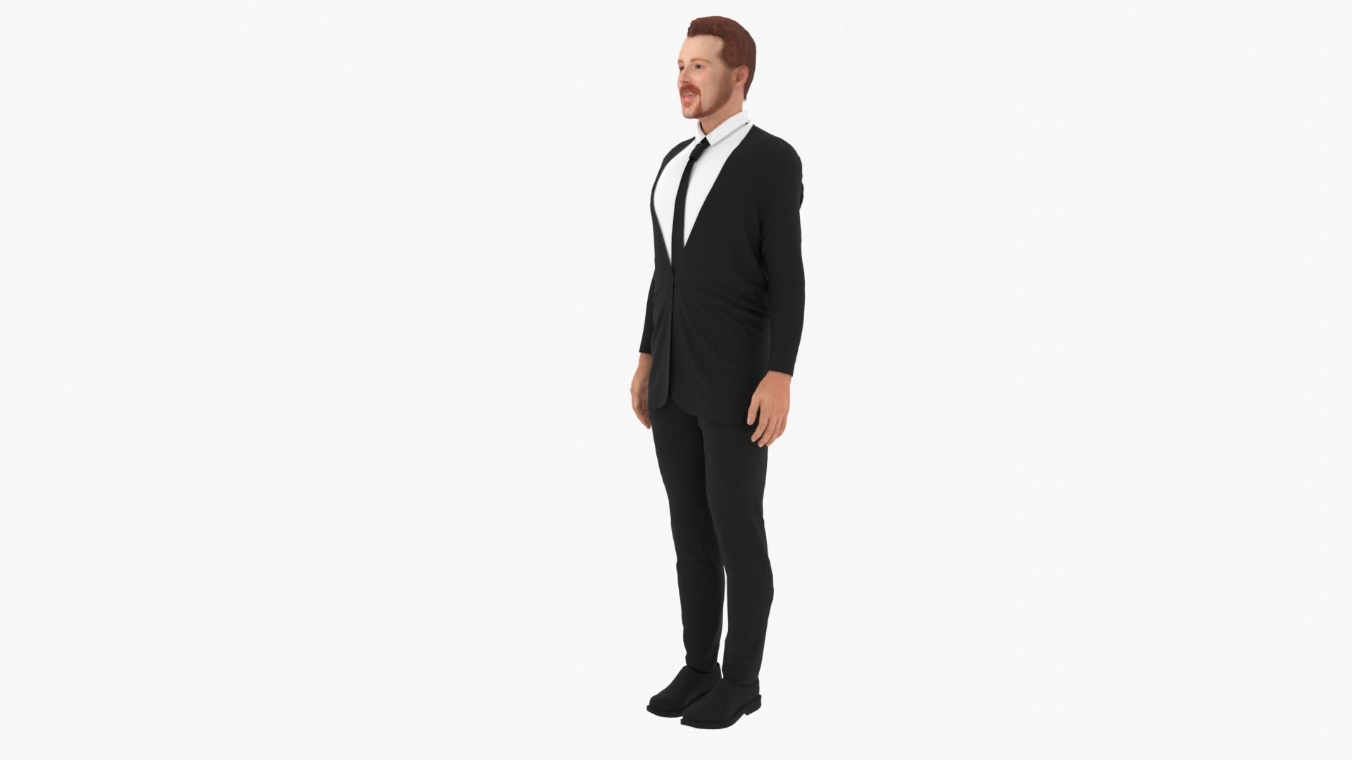 Sheamus man in tuxedo Low-poly 3D model_4
