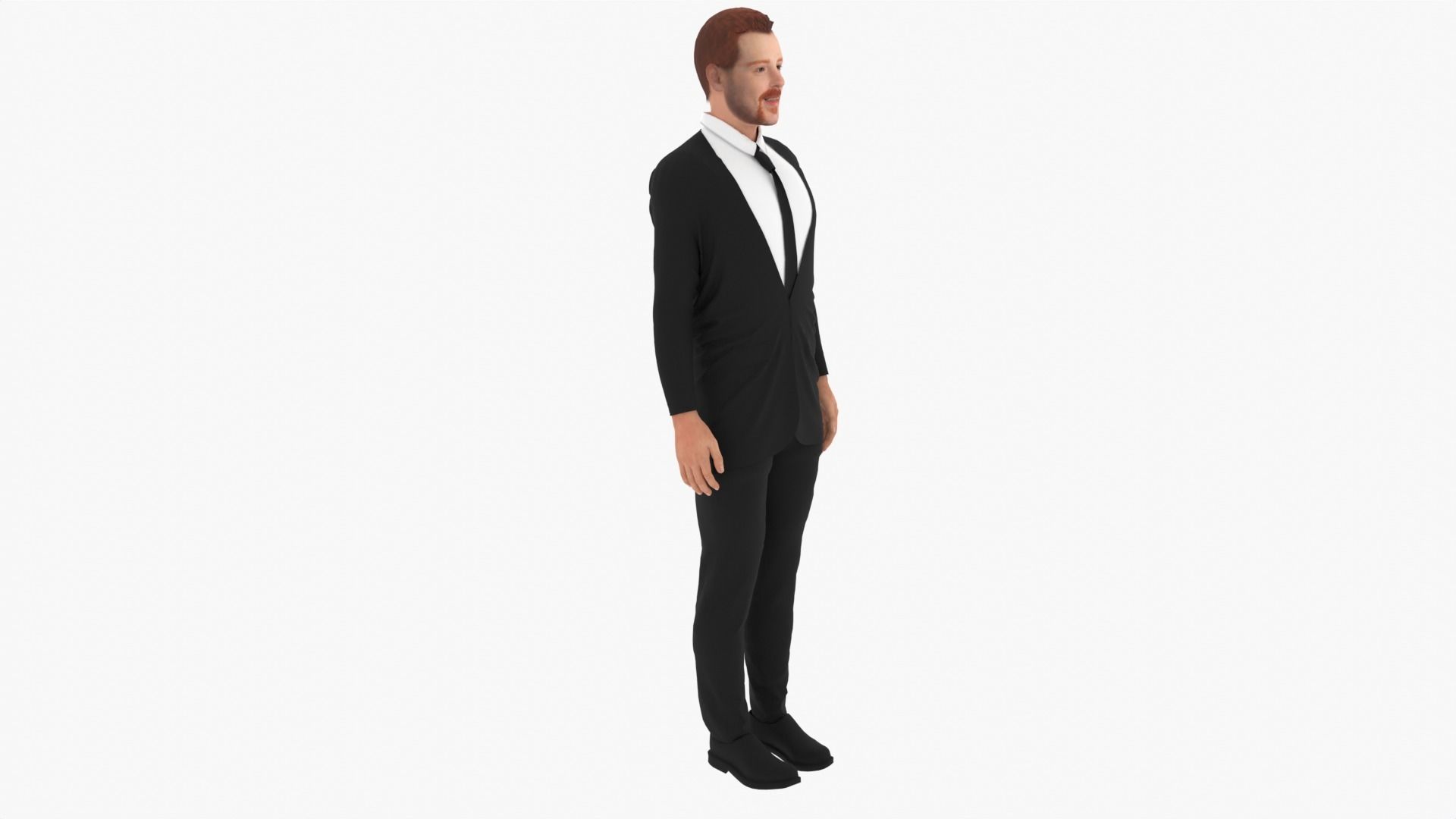Sheamus man in tuxedo Low-poly 3D model_6