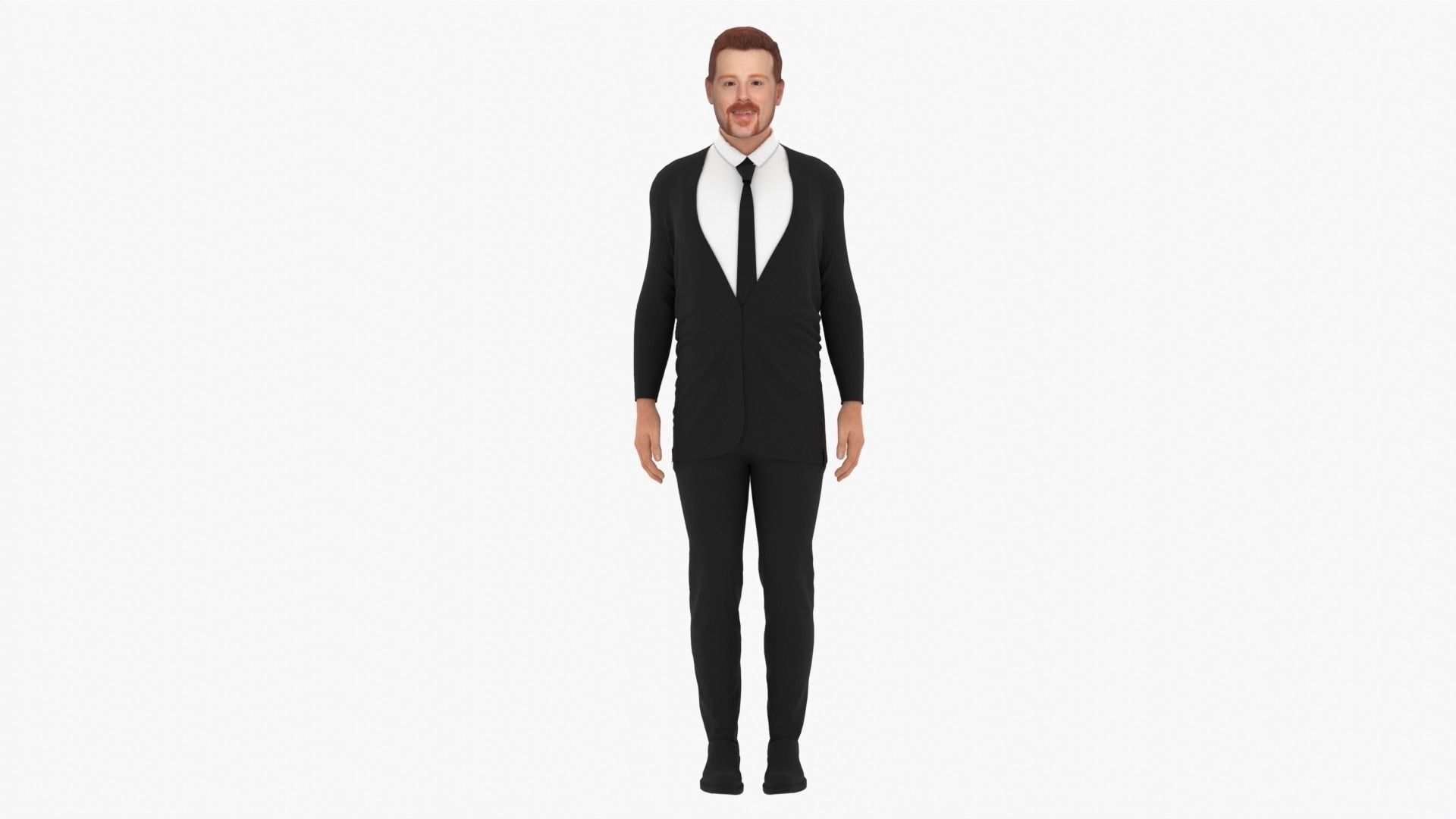 Sheamus man in tuxedo Low-poly 3D model_5