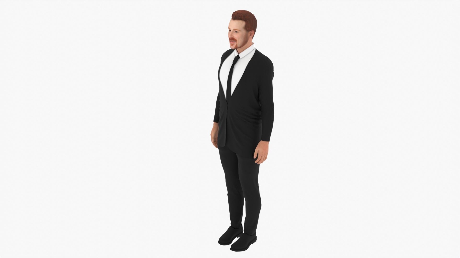 Sheamus man in tuxedo Low-poly 3D model_2