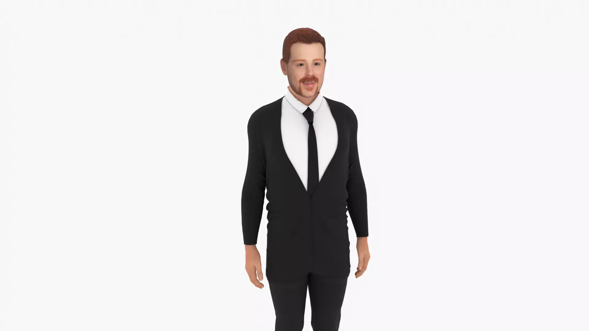 Sheamus man in tuxedo Low-poly 3D model_0