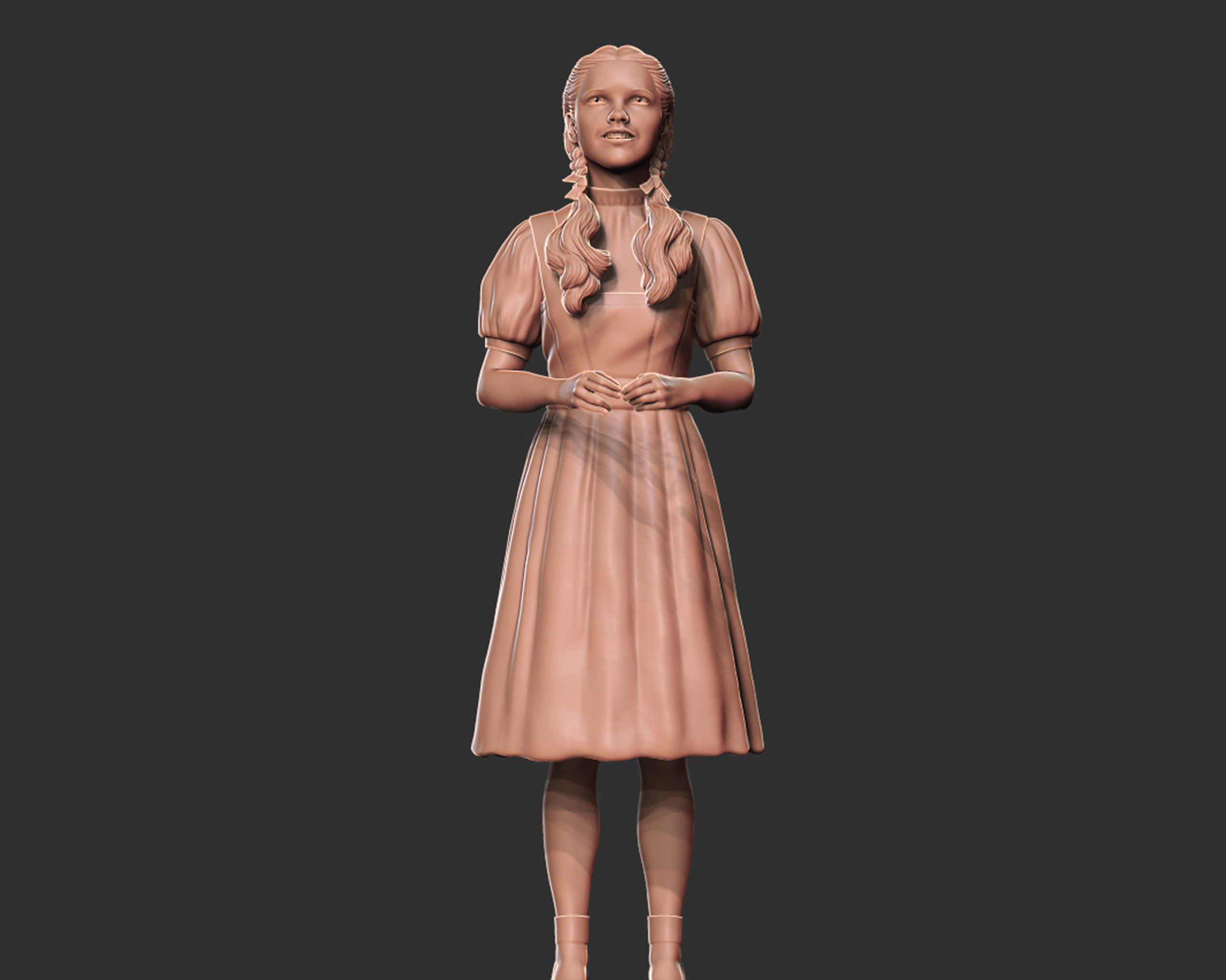 Dorothy Gale sculpture 3D print model_5