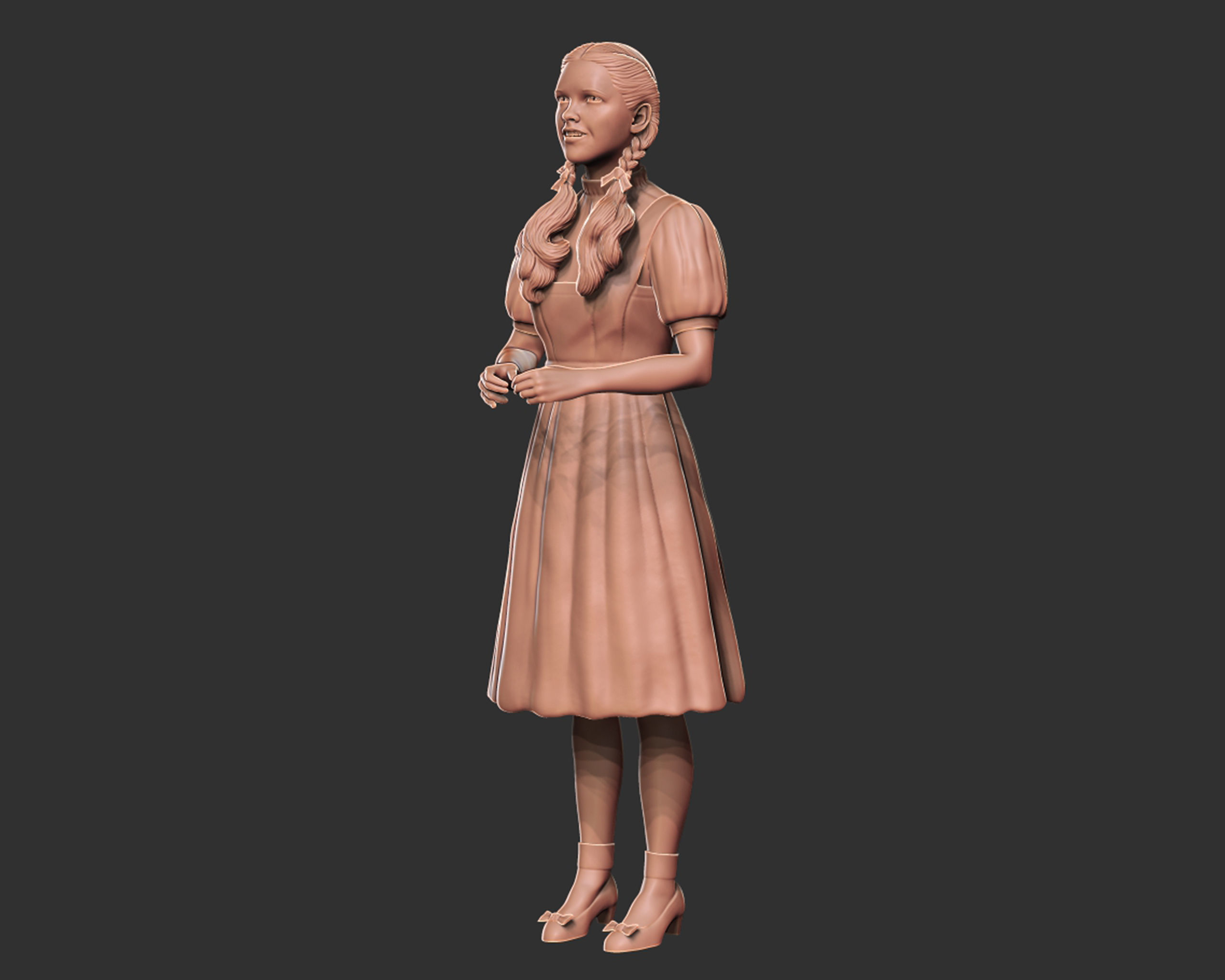 Dorothy Gale sculpture 3D print model_4