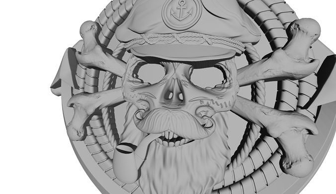 skull relief 3D print model
