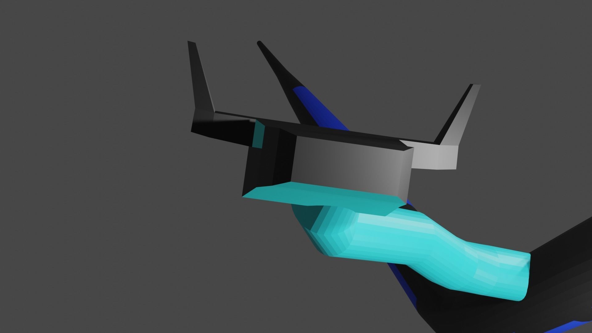 3 headed worm 3D model_8