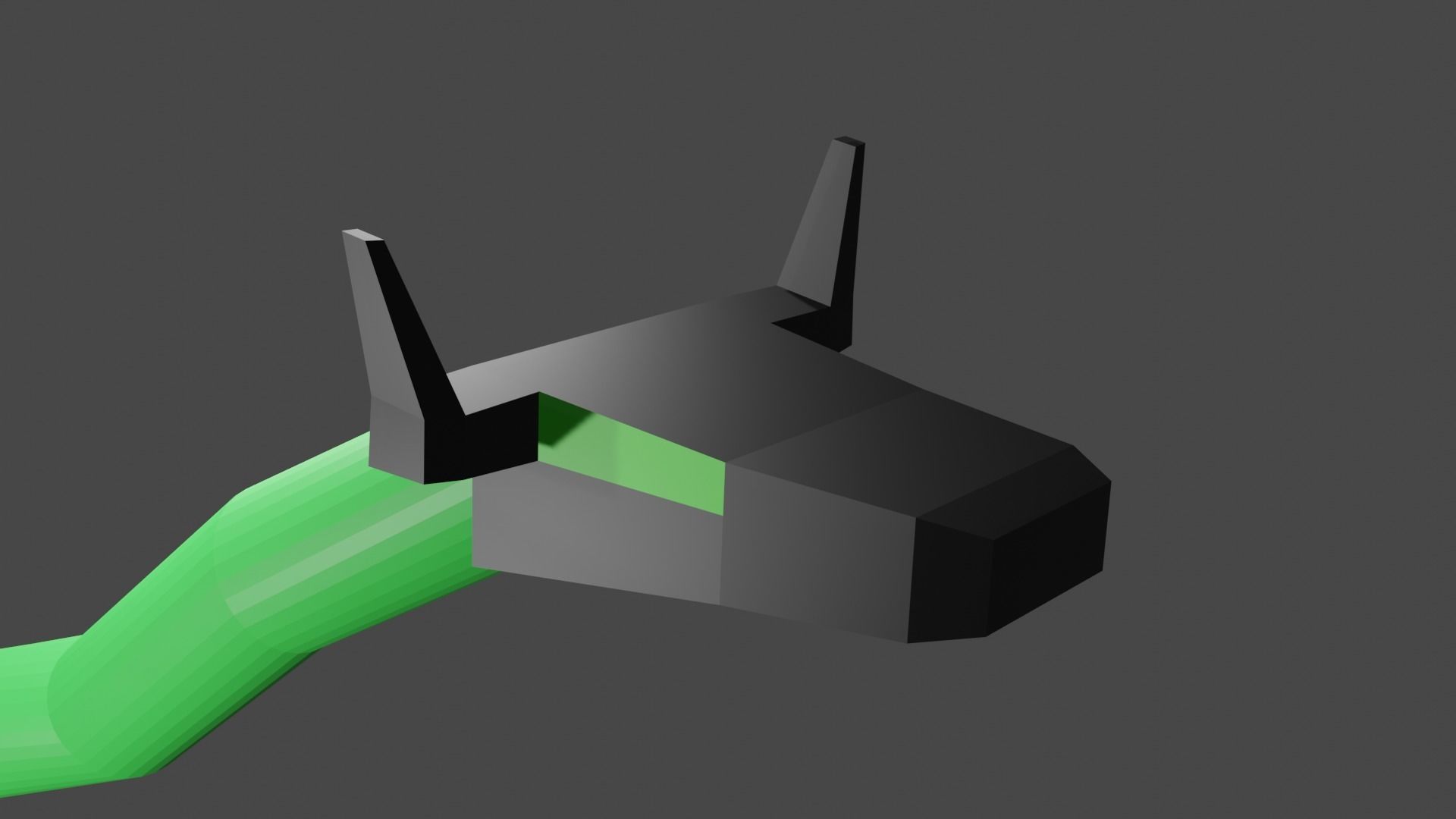 3 headed worm 3D model_9