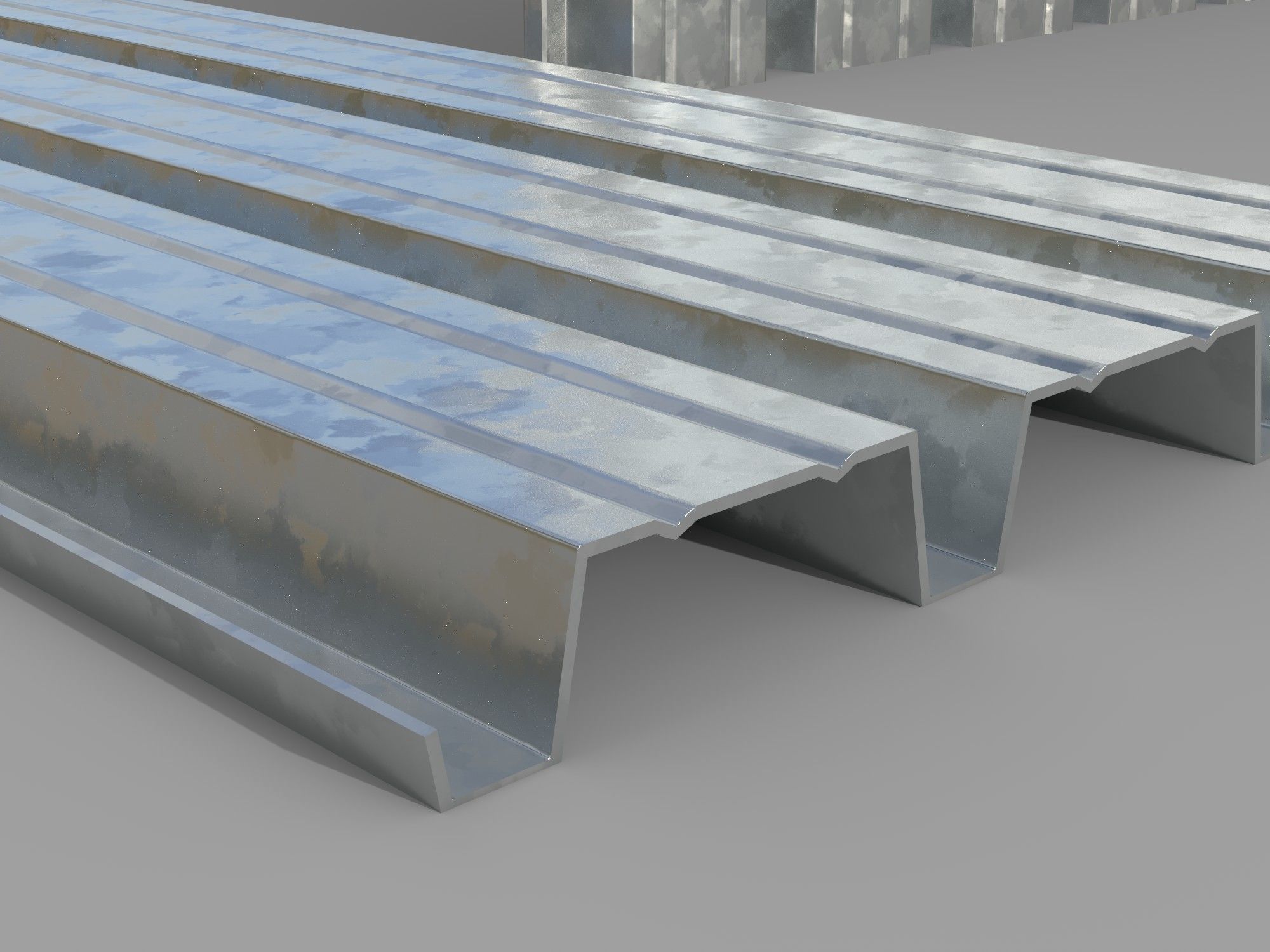 Corrugated galvanized sheets 1 Low-poly 3D model_9