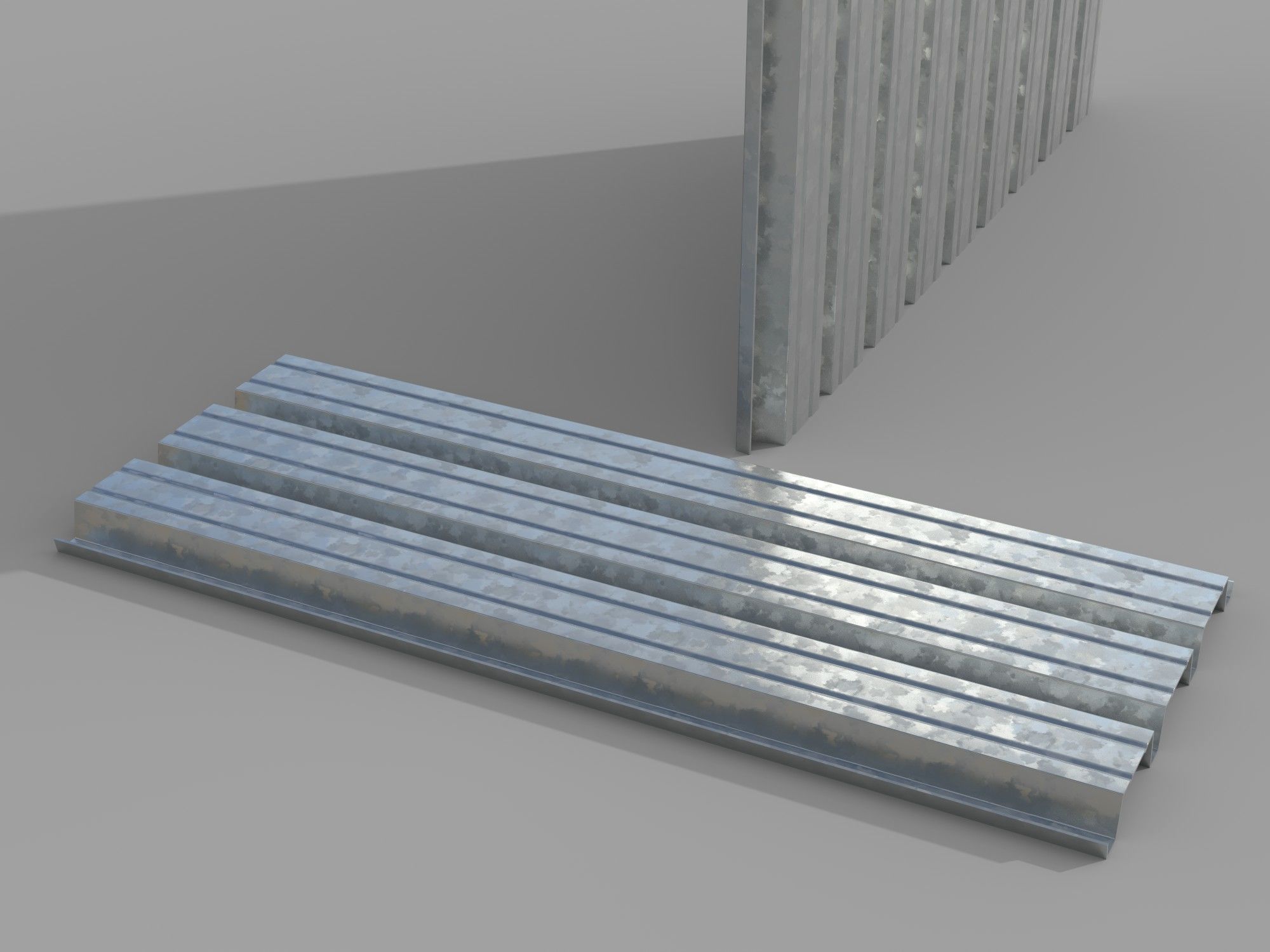Corrugated galvanized sheets 1 Low-poly 3D model_8