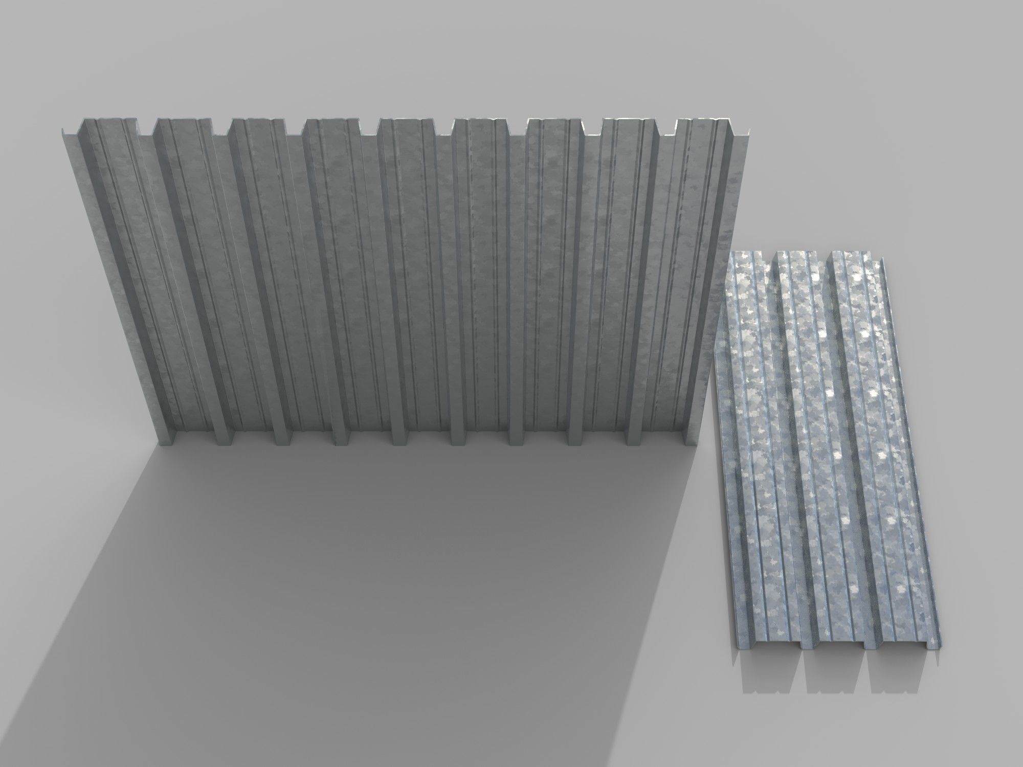 Corrugated galvanized sheets 1 Low-poly 3D model_6