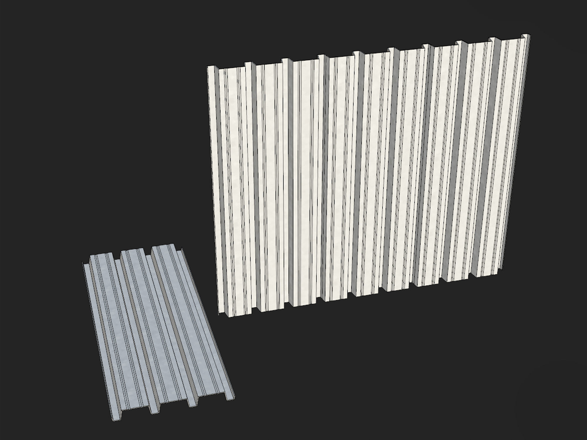 Corrugated galvanized sheets 1 Low-poly 3D model_11