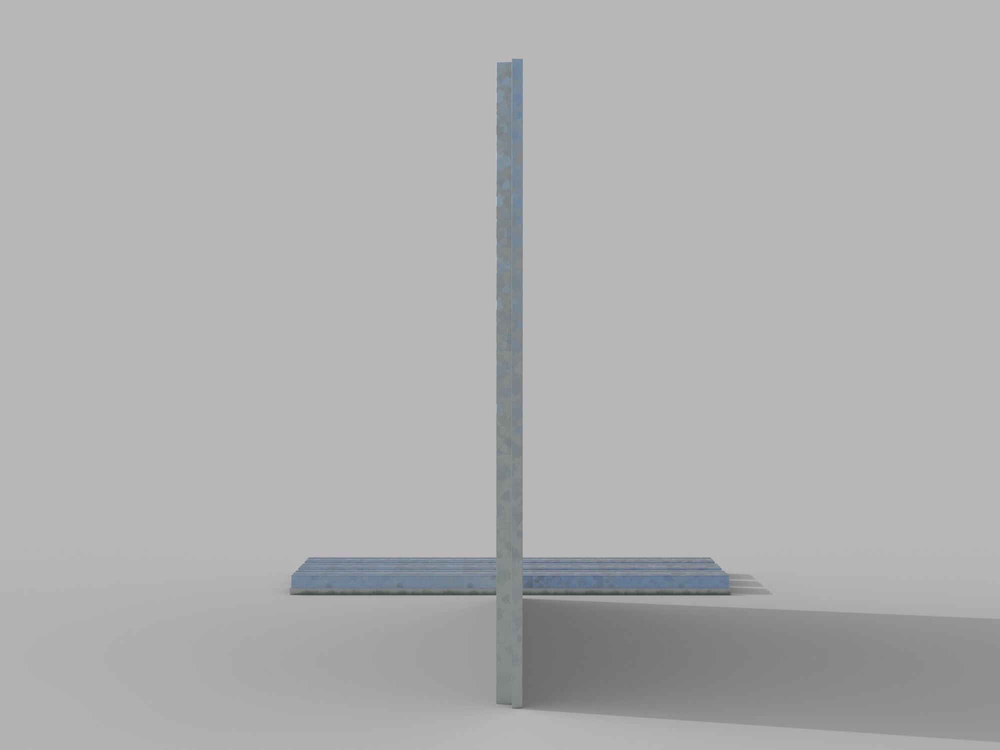 Corrugated galvanized sheets 1 Low-poly 3D model_3