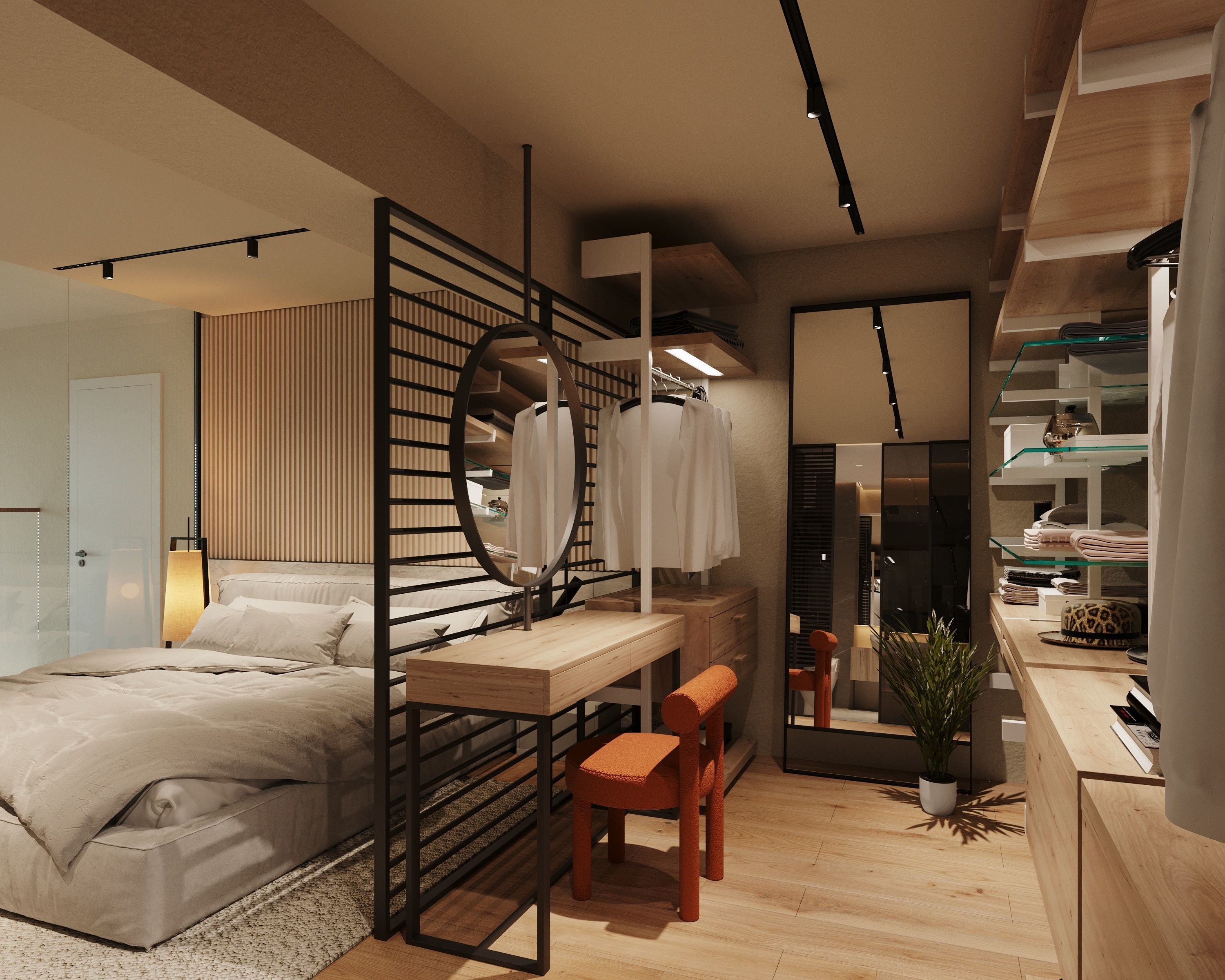 Modern apartment interior scene for 3d max model 3D model_5