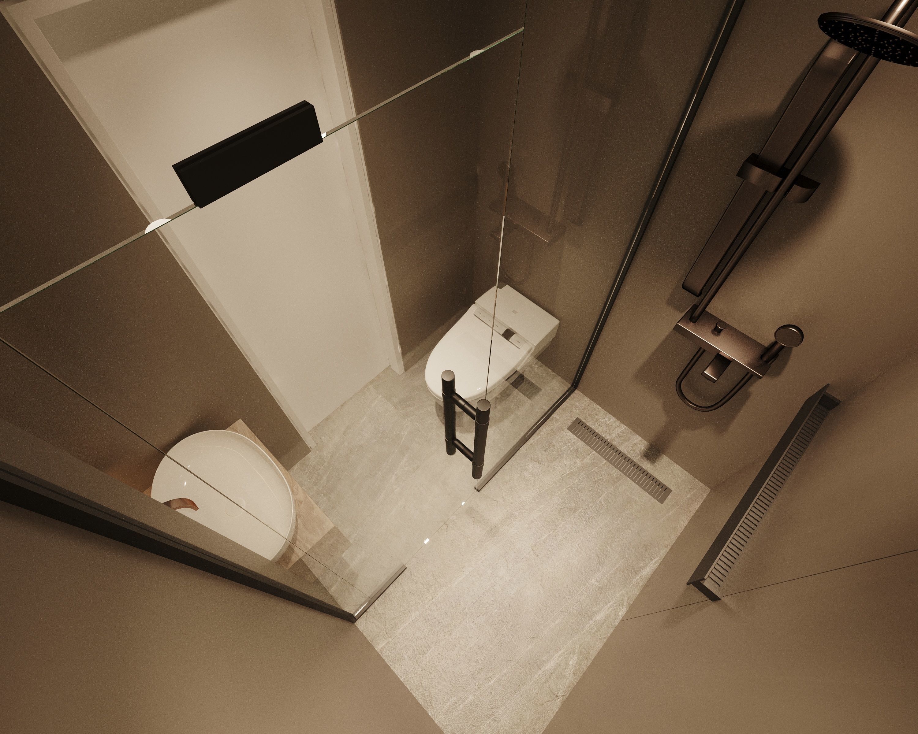 Modern apartment interior scene for 3d max model 3D model_9