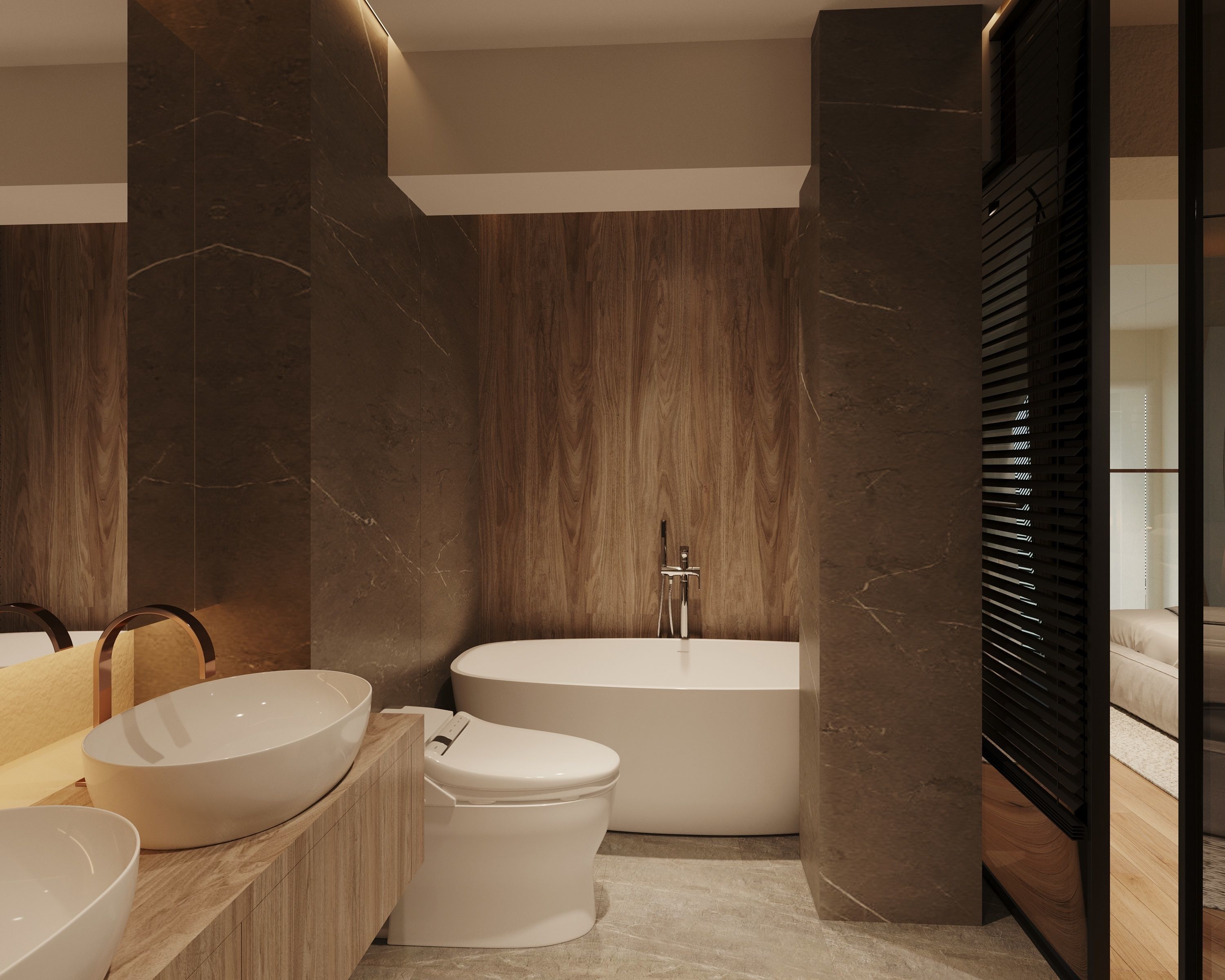 Modern apartment interior scene for 3d max model 3D model_8