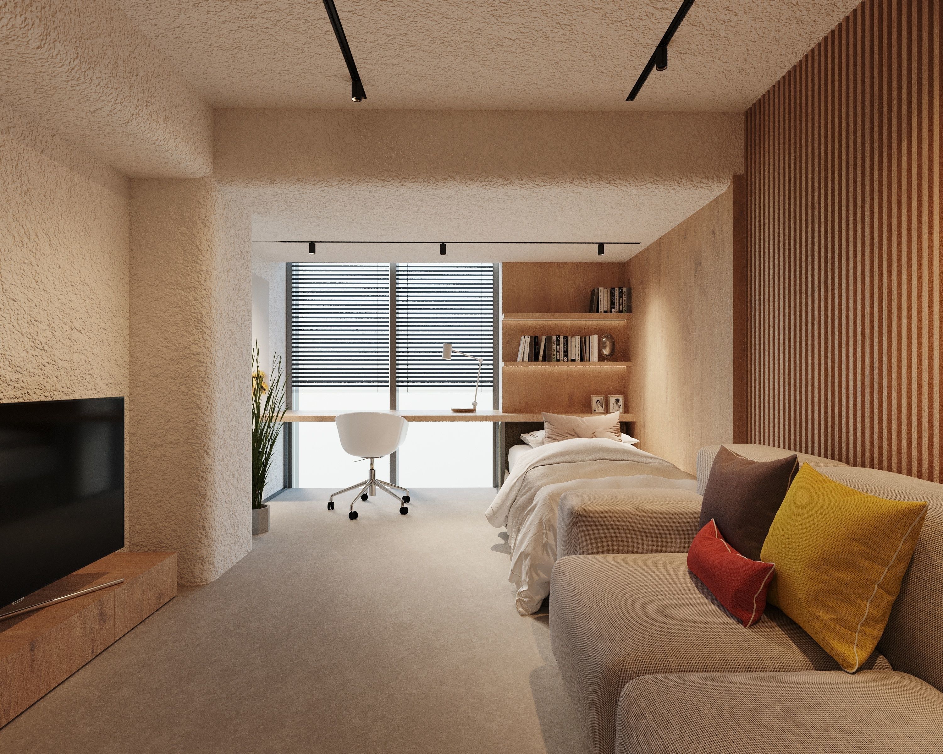 Modern apartment interior scene for 3d max model 3D model_10