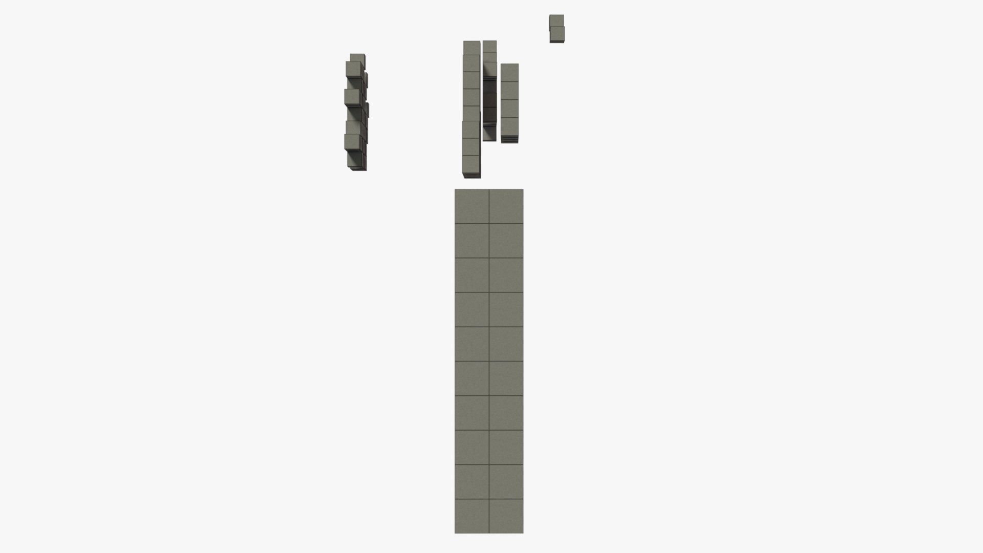 Minecraft Torch Low-poly 3D model_8