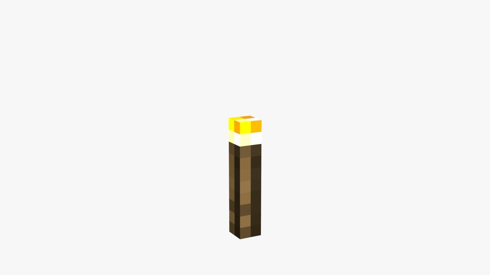 Minecraft Torch Low-poly 3D model_51