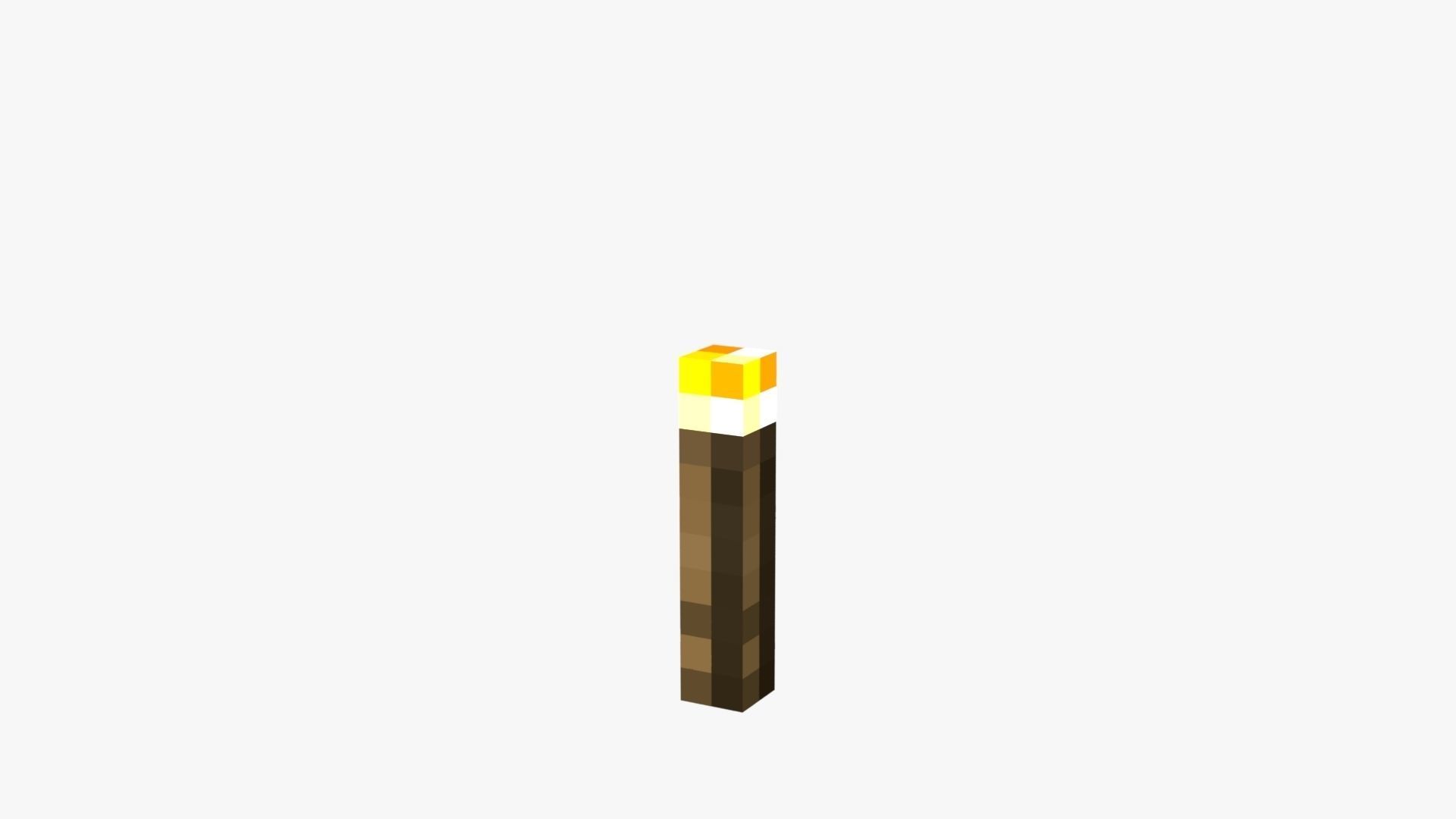 Minecraft Torch Low-poly 3D model_48