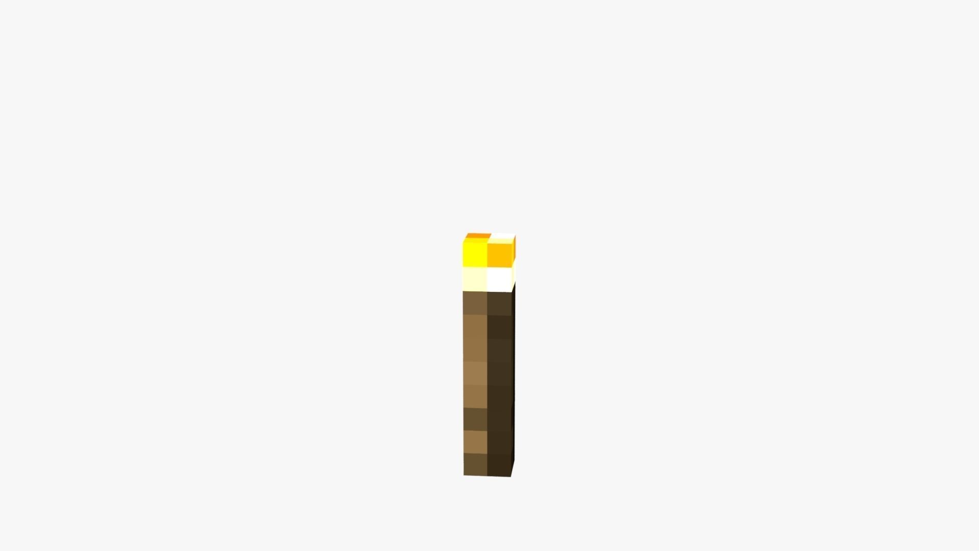 Minecraft Torch Low-poly 3D model_55