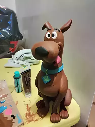 scooby-doo 3d model scooby doo figurine on table