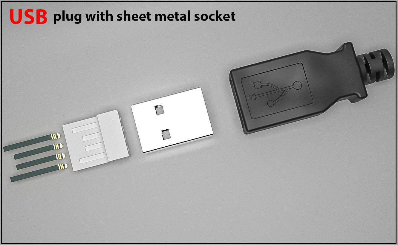 3d USB model Original Sizes Clear Model 3D print model 3D print model_2