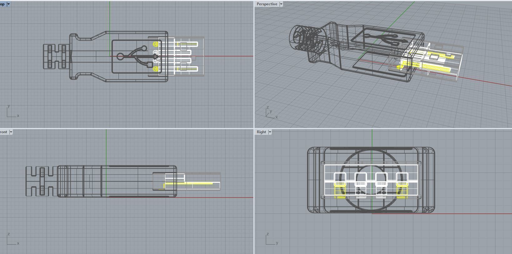 3d USB model Original Sizes Clear Model 3D print model 3D print model_11