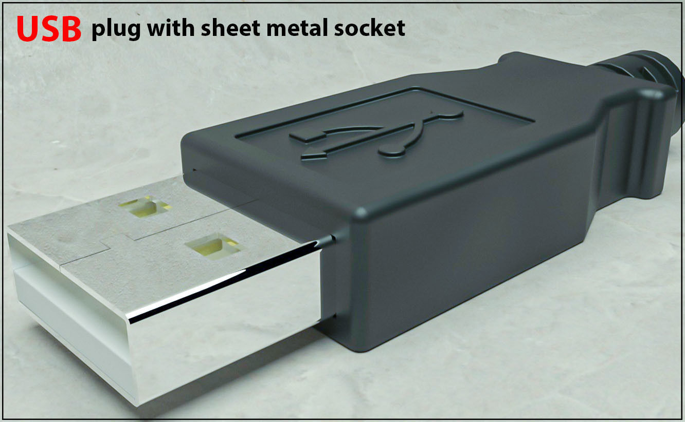3d USB model Original Sizes Clear Model 3D print model 3D print model_10
