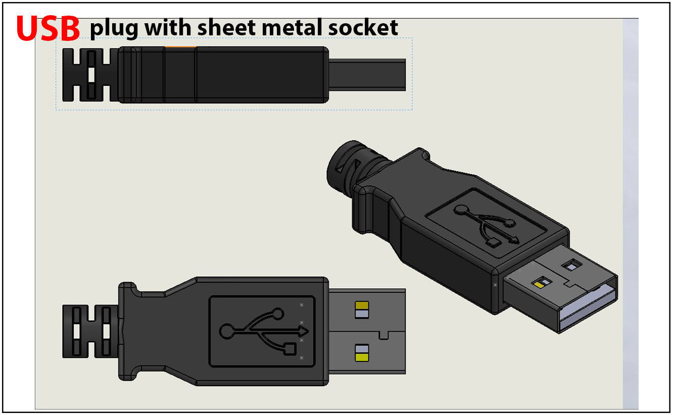 3d USB model Original Sizes Clear Model 3D print model 3D print model_5