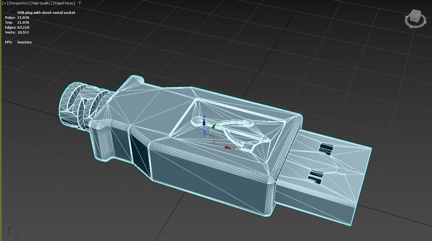 3d USB model Original Sizes Clear Model 3D print model 3D print model_6