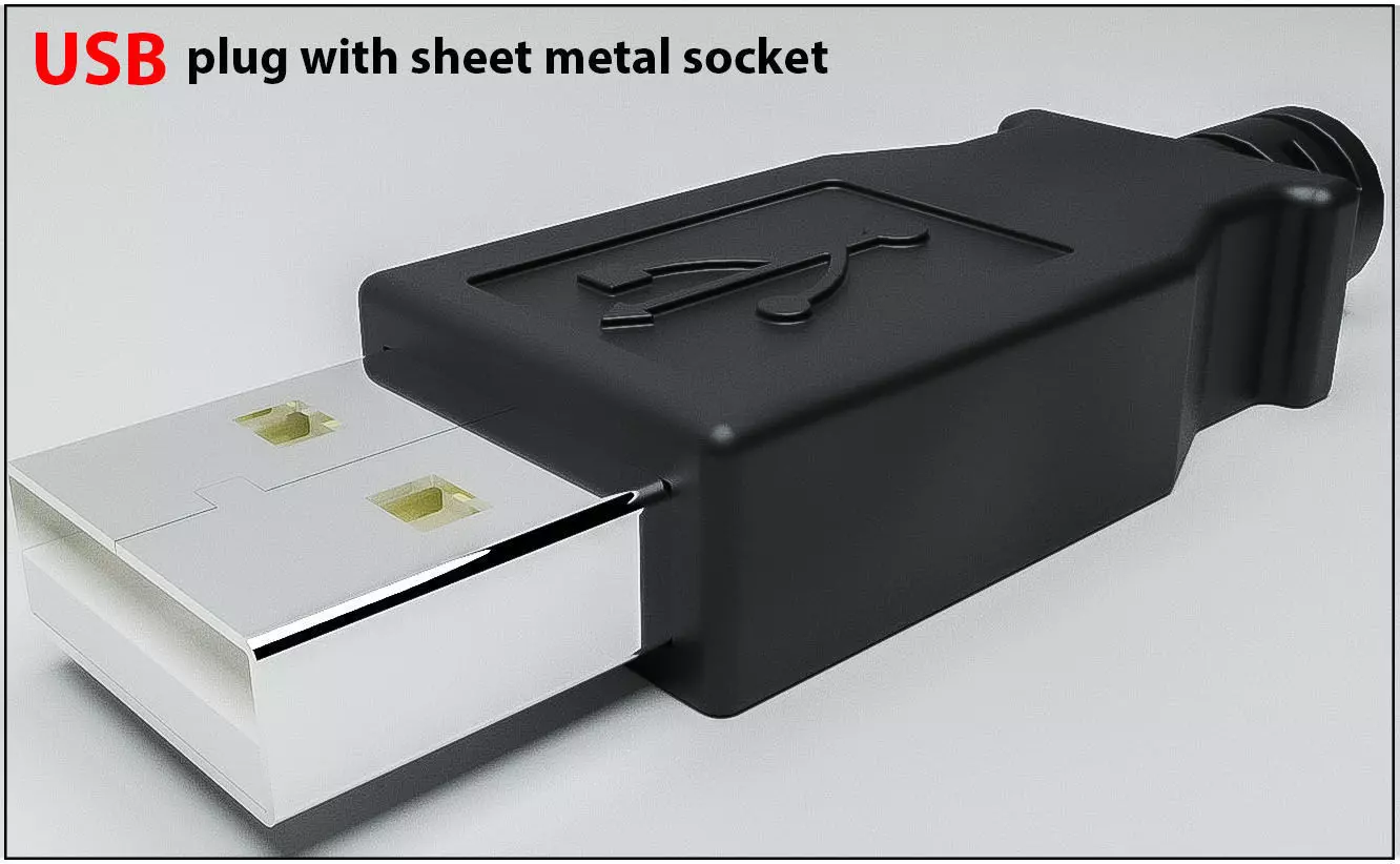3d USB model Original Sizes Clear Model 3D print model 3D print model_0