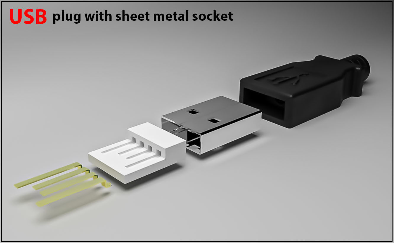 3d USB model Original Sizes Clear Model 3D print model 3D print model_1