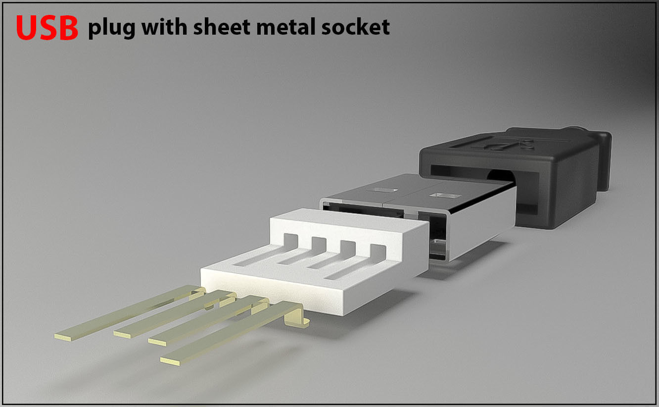3d USB model Original Sizes Clear Model 3D print model 3D print model_3