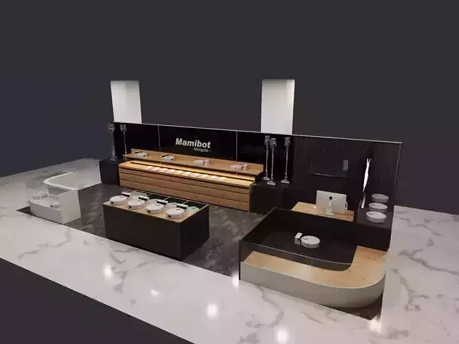 small mami pot store full scene 3d max model