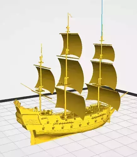 Black Pearl ship 3d model
